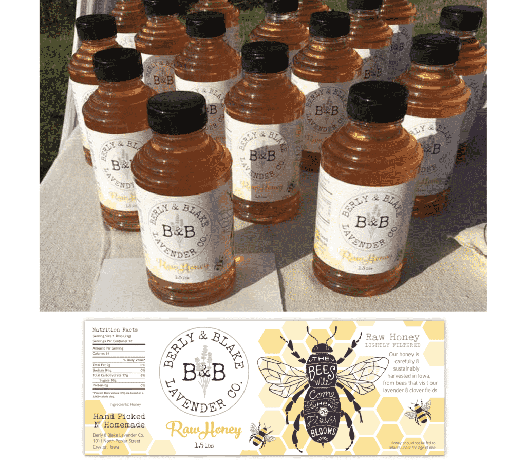 Packaging Design for Berly Blake Lavender Honey